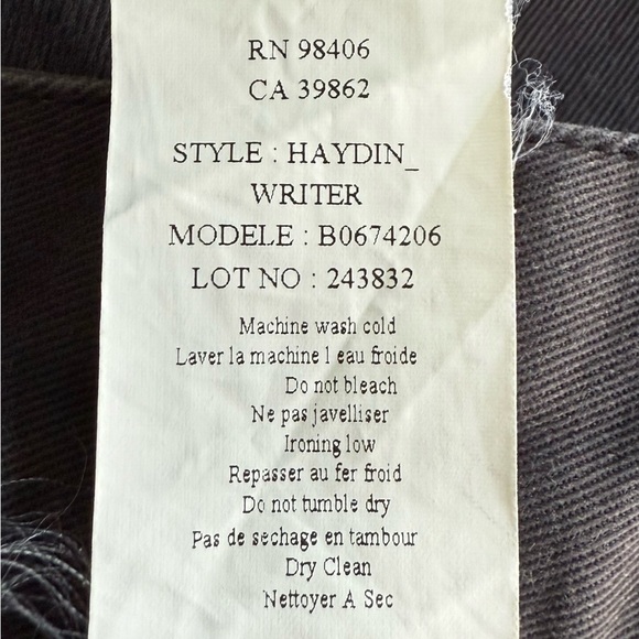 Theory Men’s Haydin Writer Slim Pants 36 Black Stretch Chino Dress Trousers - Picture 4 of 8